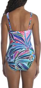 img 1 attached to 👙 La Blanca Women's V-Neck Halter One Piece Swimsuit with Keyhole Detail