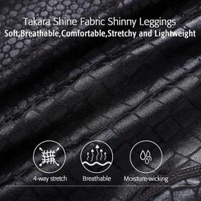 img 2 attached to 🐆 ATTRACO Women's Leopard Print Faux Leather Leggings: Liquid Shine, Tummy Control Athletic Workout Yoga Pants