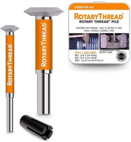 img 4 attached to 🔧 Efficiently Restore, Repair, and Clean Rotary Thread File RTK1: 3 Piece File Starter Kit for Male, Female, Inch, Metric, and Pipe Threads