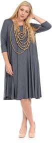 img 4 attached to Pastel Vivienne Womens Trapeze XXX Large Women's Clothing in Dresses