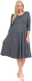 img 3 attached to Pastel Vivienne Womens Trapeze XXX Large Women's Clothing in Dresses