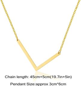 img 3 attached to 🌟 8th Day Fashion Sideways Initial Necklace - Stainless Steel Monogram Script Name Alphabet A-Z - Large Letter Necklace - 18K Gold Plated Jewelry for Women Girls - Perfect Gifts for Her