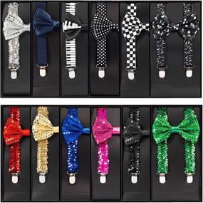 img 3 attached to Buha Мужские подтяжки 2 в 1 и набор галстука-бабочки, специальное издание для повседневного стиля с подтяжками и галстуком-бабочкой для мужчин.