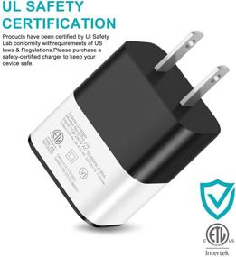 img 3 attached to Набор зарядного устройства Adaptive Fast Charging Wall Charger Kit для Samsung Galaxy A51/A20/A10/S10/S9/S8: в комплекте 6-футовый плетеный USB-C к USB-A кабель