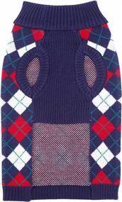 img 1 attached to Blueberry Pet's Nordic Fair Isle Snowflake Interlock Dog Sweater: A Perfect Match for Pet Lovers