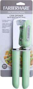 img 1 attached to Farberware Pro Can Opener with Bottle Opener, Pistachio - Efficient and Versatile Kitchen Tool in One Size!