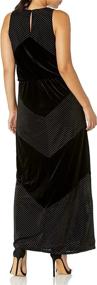 img 1 attached to 👗 Luxurious Sleeveless Round Neck Velvet Maxi Dress for Women by London Times