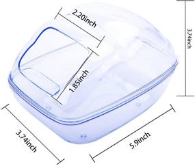 img 3 attached to EBaokuup Hamster Bathroom: Transparent Plastic Sand Bath Container with Scoop for Small Pet Animals