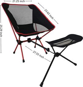 img 3 attached to MGXQDZ Lightweight Folding Adjustable Footrest Outdoor Recreation and Camping & Hiking