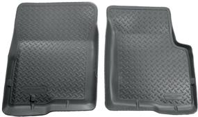 img 1 attached to Husky Liners 33652: Premium Grey Front Floor Mats for 2004-2008 Ford F-150 SuperCrew/SuperCab/Standard Cab & 2006-2008 Lincoln Mark LT Classic Style