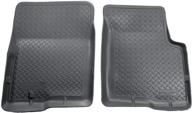 husky liners 33652: premium grey front floor mats for 2004-2008 ford f-150 supercrew/supercab/standard cab & 2006-2008 lincoln mark lt classic style logo