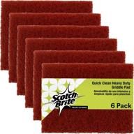 🧽 scotch-brite griddle cleaning pads - quick clean, heavy duty scouring, 6 pads/pack logo