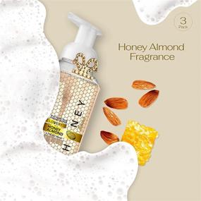 img 3 attached to Lovery Foaming Hand Soap - 3-Pack Scented Hand Wash for Kitchen or Bathroom - Alcohol-Free, Moisturizing Hand Soap with Aloe and Essential Oils - Honey Almond Scent - 26.25 fl oz - Free Swarovski Bracelet Included