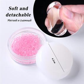 img 3 attached to 💅 Silicone Jelly Cream Nail Art Stamper with French Tip Transfer, Pink Soft Sticky Nail Stamper for DIY Nail Decoration - Manicure Tool for French Nails and Nail Arts