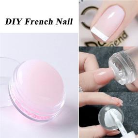 img 2 attached to 💅 Silicone Jelly Cream Nail Art Stamper with French Tip Transfer, Pink Soft Sticky Nail Stamper for DIY Nail Decoration - Manicure Tool for French Nails and Nail Arts