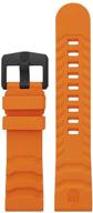 luminox mens orange rubber watch logo