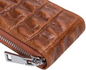 img 3 attached to 👜 Stylish Embossed Credit Zipper Leather Women's Handbags & Wallets: Fashionable and Durable Wallets