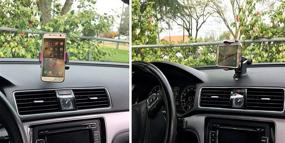 img 2 attached to 📱 LuSeMi Dashboard Universal Cell Phone Holder Car Mount Long Arm for iPhone 11/11Pro/XS/XS Max/X/8/8 Plus/7/7 Plus, Samsung 9/S9 Plus/S8/S8 Plus/Note 9/Note 8 & More