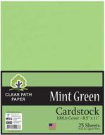 mint green cardstock 100lb sheets logo