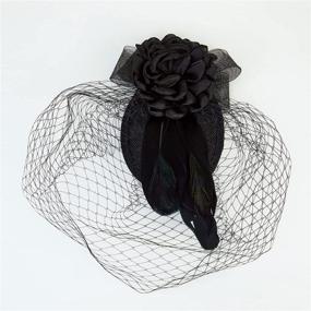 img 1 attached to Головной убор Fascinators Ruffles Повязка на голову Wedding