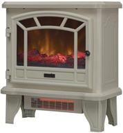 duraflame electric fireplace stove - cream: 1500w infrared heater with flickering flame effects logo