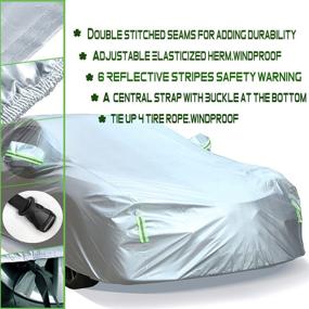 img 3 attached to 🚗 BEXITA Car Cover SUV: Ultimate All-Weather Protection for SUVs - Waterproof, Outdoor & Indoor, Rain, Snow, Hail, Sun, UV Protection - Universal Fit up to 191"" Length