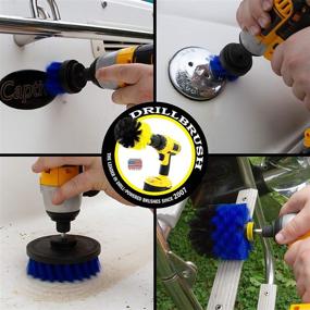 img 3 attached to 🧽 High-Quality Drill Brush Spin Scrubber Kit - Effortless Cleaning for Sinks, Shower Stalls, Bathtub, Bidet, Toilet, Tile, Carpet, and Flooring - Includes Bathroom Rugs