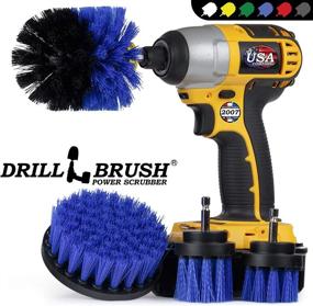 img 1 attached to 🧽 High-Quality Drill Brush Spin Scrubber Kit - Effortless Cleaning for Sinks, Shower Stalls, Bathtub, Bidet, Toilet, Tile, Carpet, and Flooring - Includes Bathroom Rugs