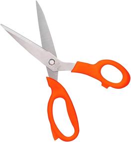 img 3 attached to 🔪 8 Inch Multi-Purpose Heavy Duty Orange Craft Scissors - Quality Stainless Steel, Soft Comfortable Grip - Contoured Shears for Home, School, Office, Arts, Fabric, Crafts Sewing - 1 Pack