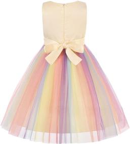 img 3 attached to Uhnice Little Sleeveless Rainbow Wedding Girls' Clothing in Dresses