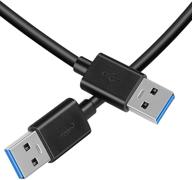 🔌 jyjzpb usb 3.0 a кабель на a разъем - 5ft/1.5m usb кабель для передачи данных, охлаждения ноутбука, принтеров, модемов, камер, корпусов жестких дисков - черный логотип