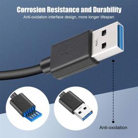 img 1 attached to 🔌 JYJZPB USB 3.0 A кабель на A разъем - 5FT/1.5M USB кабель для передачи данных, охлаждения ноутбука, принтеров, модемов, камер, корпусов жестких дисков - Черный