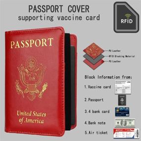 img 3 attached to 🧳 Vaccine Holder Passport Wallet - Essential Travel Accessories for Passport Wallets