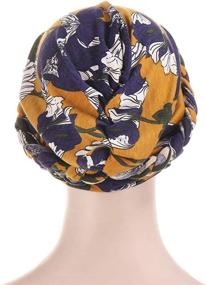 img 1 attached to Turban Twisted Chemical Headscarf Covered Outdoor Recreation for Hiking & Outdoor Recreation Clothing