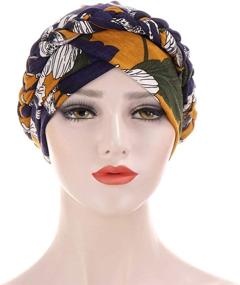 img 3 attached to Turban Twisted Chemical Headscarf Covered Outdoor Recreation for Hiking & Outdoor Recreation Clothing