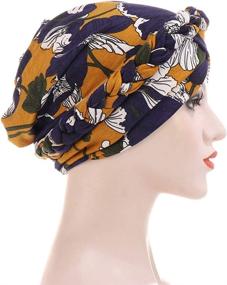 img 2 attached to Turban Twisted Chemical Headscarf Covered Outdoor Recreation for Hiking & Outdoor Recreation Clothing