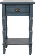 décor therapy bailey bead board 1-drawer accent table: antique navy, compact size 14x17x26.5 логотип