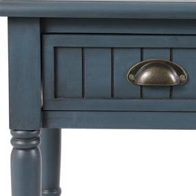 img 2 attached to Décor Therapy Bailey Bead board 1-Drawer Accent Table: Antique Navy, Compact Size 14x17x26.5