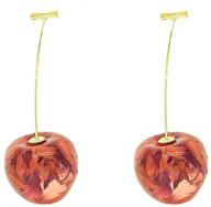 🍒 charming 3d cherry earrings: cute fruit dangle drops with simplicity resin - perfect gift for women and girls logo