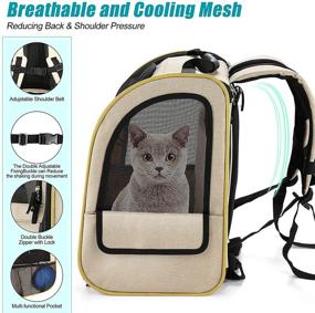 img 1 attached to 🐱 Farexon Pet Carrier Backpack: Ventilated and Expandable Cat Backpack for Travel and Outdoor Adventures