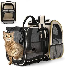 img 2 attached to 🐱 Farexon Pet Carrier Backpack: Ventilated and Expandable Cat Backpack for Travel and Outdoor Adventures