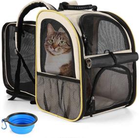 img 4 attached to 🐱 Farexon Pet Carrier Backpack: Ventilated and Expandable Cat Backpack for Travel and Outdoor Adventures