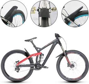 img 3 attached to 🚲 Adjustable Carbon Fiber Mountain Bike Fender Mud Guard Set - XINBOUS Front and Rear MTB Fender Compatible with 20/24/26/27.5/29 Inch Bicycles - Mountain Bike Mud Guards