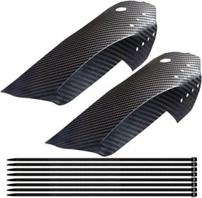 img 4 attached to 🚲 Adjustable Carbon Fiber Mountain Bike Fender Mud Guard Set - XINBOUS Front and Rear MTB Fender Compatible with 20/24/26/27.5/29 Inch Bicycles - Mountain Bike Mud Guards