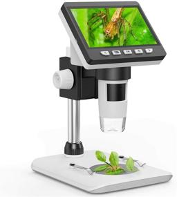 img 4 attached to 🔬 SKYBASIC 4.3 inch LCD Digital Microscope - 50X-1000X Magnification Zoom, 2 Megapixels HD Compound Microscope with 2600 mAh Battery, USB Video Camera Microscope with 8 Adjustable LED Light - Includes 32G TF Card