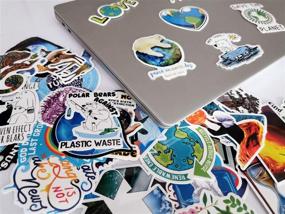 img 3 attached to 🌍 50pcs Eco-Friendly Slogan Sticker Pack: Global Warming, Climate Change, Marine Life, Water Conservation, Save The Plants