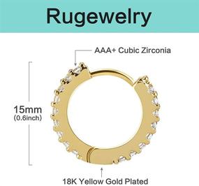 img 2 attached to 💎 Elegant Rugewelry 18K Gold Plated Small Hoop Earrings: Perfect Gifts for Women and Girls