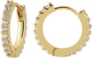 💎 elegant rugewelry 18k gold plated small hoop earrings: perfect gifts for women and girls logo