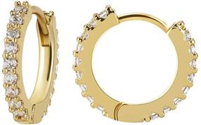 img 4 attached to 💎 Elegant Rugewelry 18K Gold Plated Small Hoop Earrings: Perfect Gifts for Women and Girls