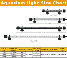 img 1 attached to 🐠 FINEIAM Waterproof LED Aquarium Lights: Underwater Amphibious Light for Fish Tank - Submersible, Adjustable Brightness & Color Changing Modes with Remote Control